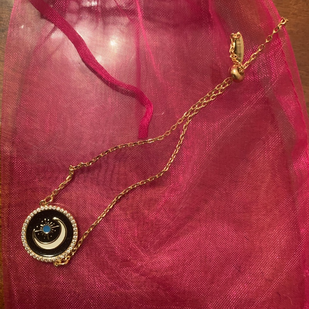 Never worn gold moon adjustable bracelet !